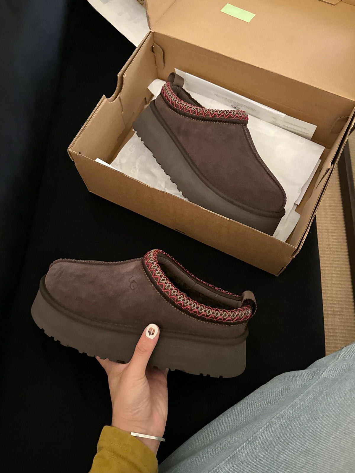 UGG TAZZ SLIPPER - Dusted Cocoa | Women’s Platform Slippers - DREAMWEAR