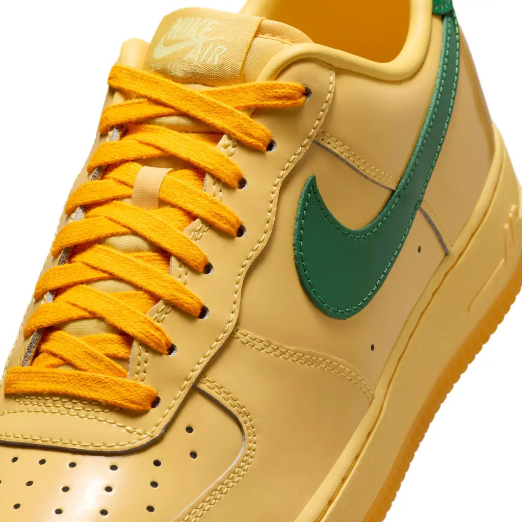 Nike Air Force 1 Low Patent Leather Topaz - Gold Pine Green