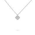 Sweet Alhambra pendant - 18K White Gold - Diamond