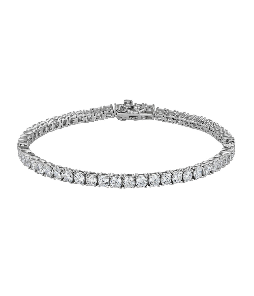 3mm tennis bracelet silver