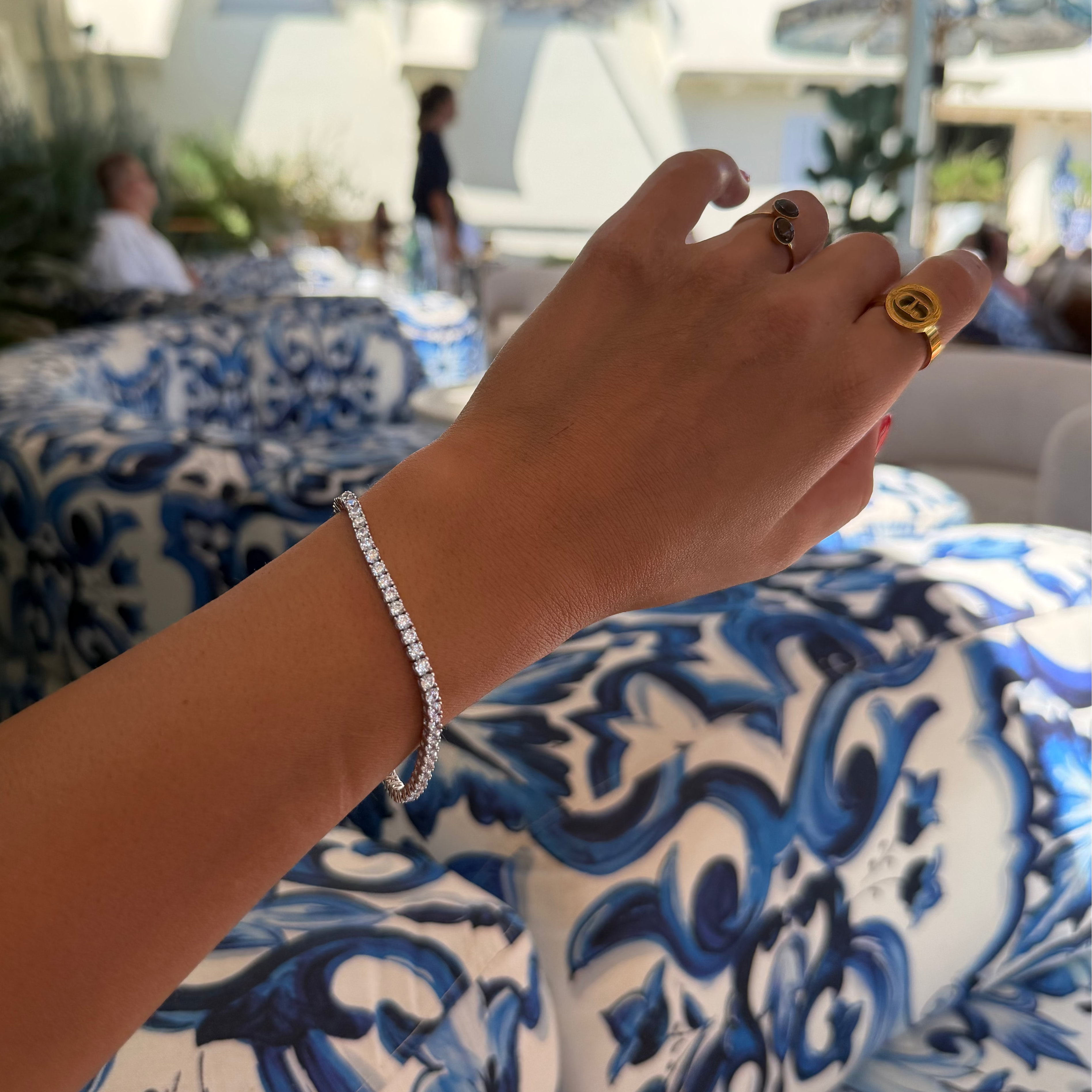 3mm tennis bracelet silver