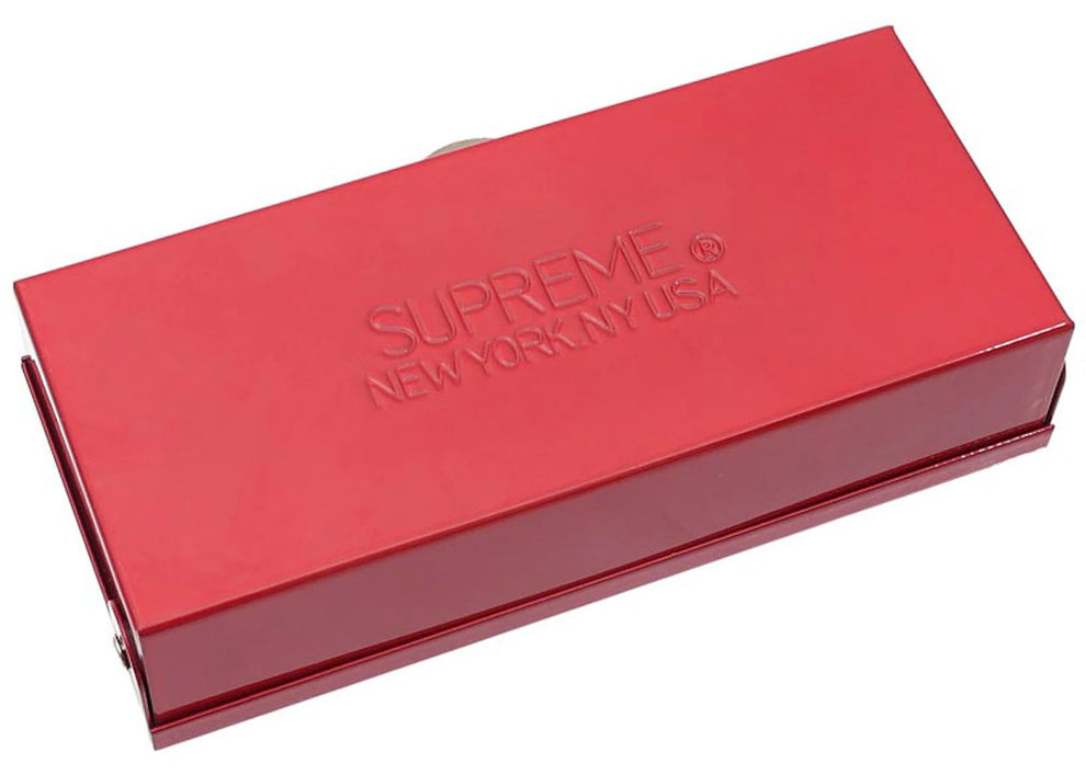 Supreme Small Metal Storage Box Red