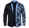 Paisley Split Shirt – Black Printed Long Sleeve Shirt