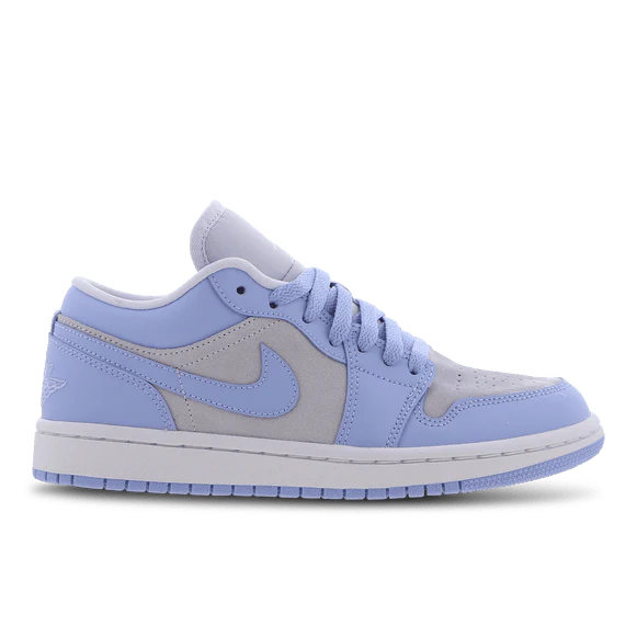AIR JORDAN 1 LOW FOOTBALL GREY ALUMINIUM 'WHITE' - DREAMWEAR