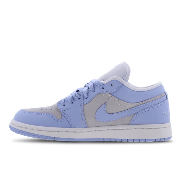 AIR JORDAN 1 LOW FOOTBALL GREY ALUMINIUM 'WHITE' - DREAMWEAR