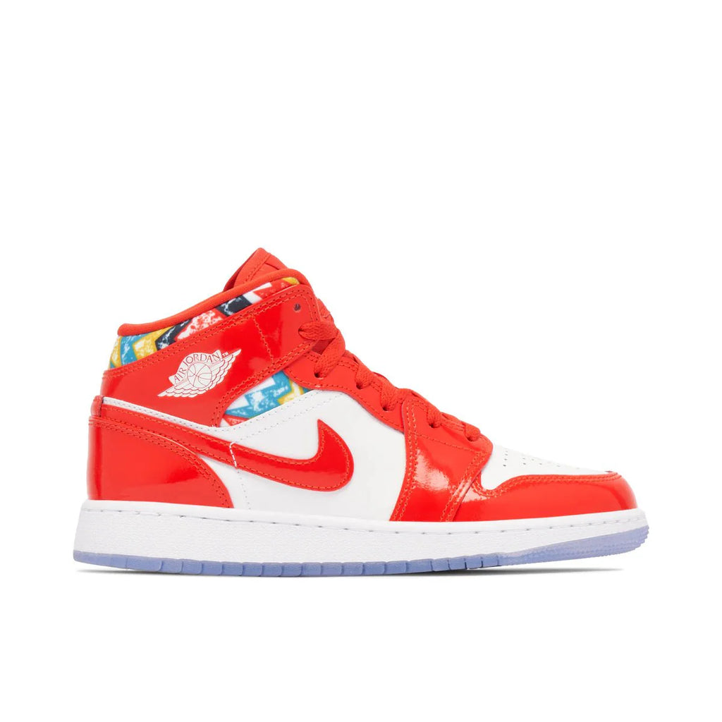 AIR JORDAN 1 MID SE GS 'BARCELONA SWEATER' - DREAMWEAR