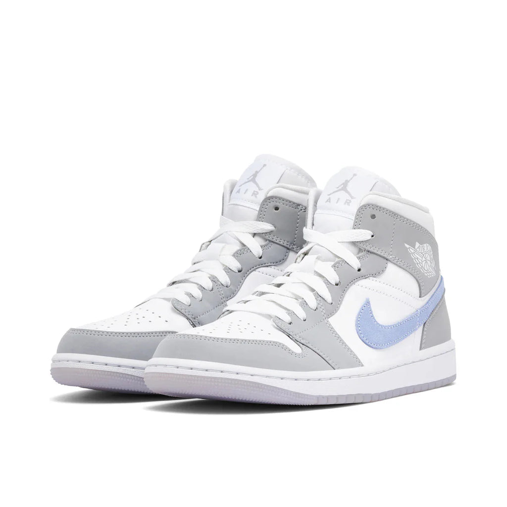 Air Jordan 1 Mid Wmns 'White Wolf Grey' - DREAMWEAR