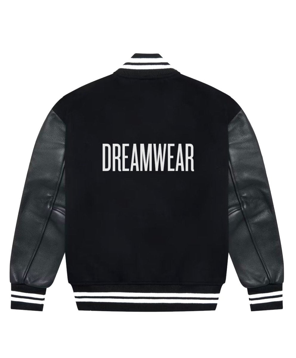 Black Leather Bomber Jacket – Classic Zip - Up Outerwear - DREAMWEAR