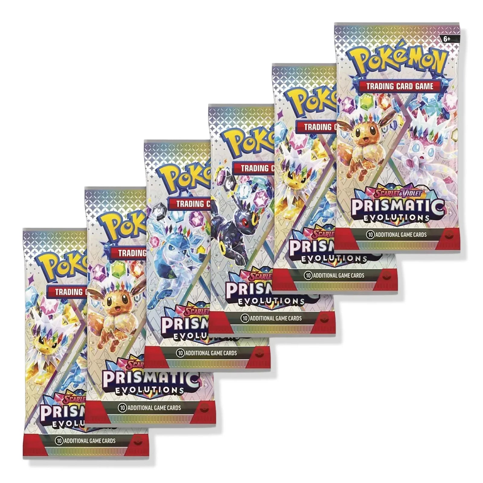 Pokémon Scarlet & Violet Prismatic Evolutions Booster Bundle (6 Packs)