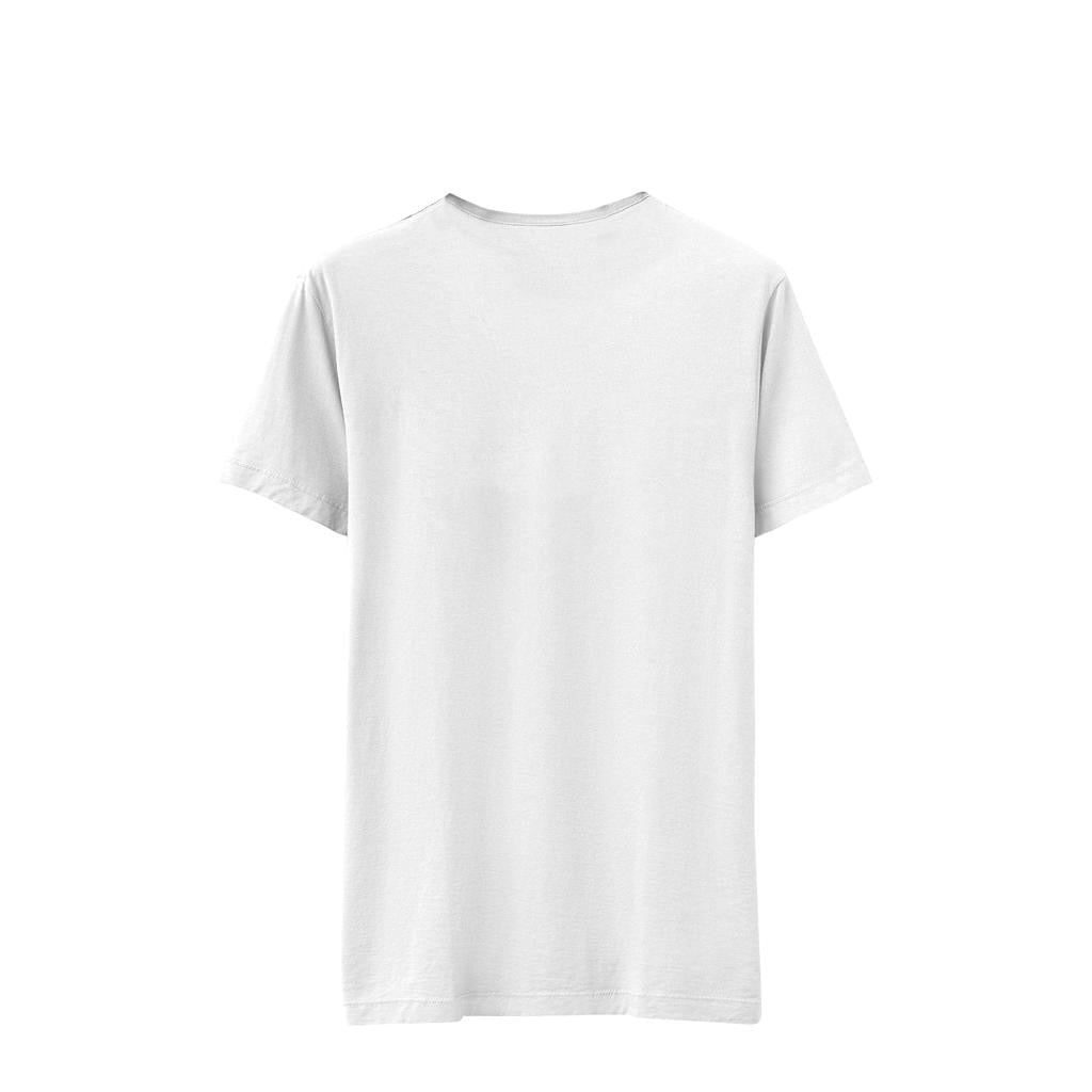 RHINESTONE EMBELLISHED WHITE T - SHIRT – UNISEX CASUAL CREW NECK - DREAMWEAR