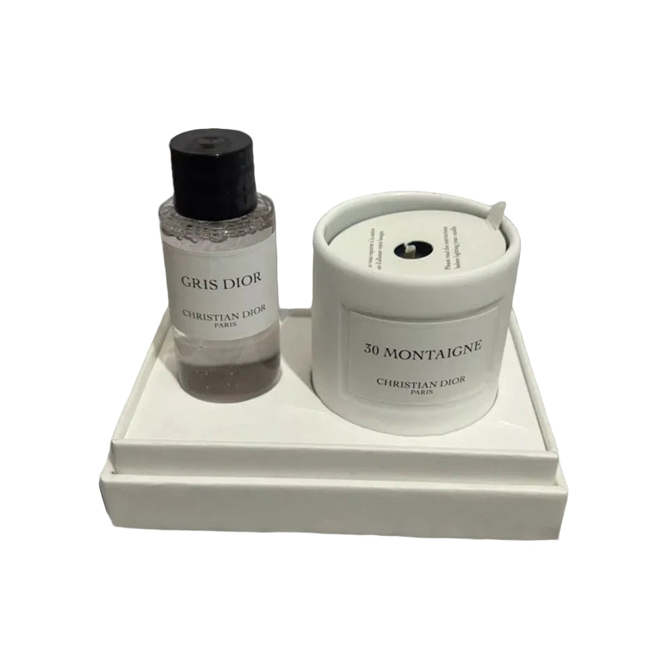 Dior 30 Montaigne Gris Candle 35g & Hand & Body Soap Set
